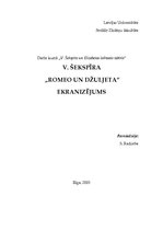 Referāts 'Viljama Šekspīra darba "Romeo un Džuljeta" ekranizējums', 1.