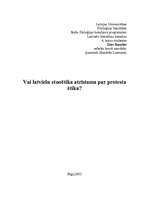 Referāts 'Vai latviešu etnoētika atzīstama par protesta ētiku?', 1.
