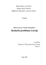 Referāts 'Bezdarba problēmas Latvijā', 1.