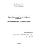 Konspekts 'Demokrātija kā politiskā sistēma', 1.