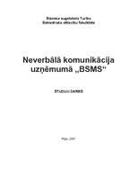 Referāts 'Neverbālā komunikācija uzņēmumā', 1.