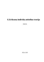 Eseja 'E.Ēriksona attīstības teorija', 1.