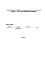 Referāts 'Pirmā palīdzība saindējoties ar ķīmiskām vielām, elektrotraumas, apdeguma, pārka', 1.