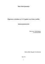 Konspekts 'Cigaretes, to ietekme uz 13-14 gadus vecu bērnu veselību', 1.