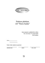 Prakses atskaite 'Prakses pārskats. A/s "Parex banka"', 1.