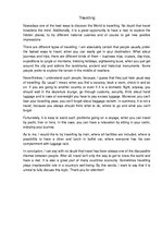 Eseja 'Travelling', 1.