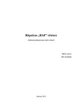 Konspekts 'Rūpnīcas "RAF" vēsture', 1.
