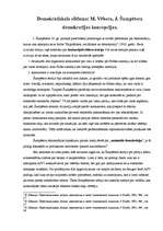 Eseja 'Demokrātiskais elitisms: M.Vēbera, J.Šumpētera demokrātijas koncepcijas', 1.