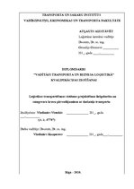 Diplomdarbs 'Loģistikas transportēšanas sistēmas projektēšana lielgabarītu un smagsvara kravu', 1.