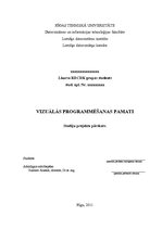 Referāts 'Vizuālās programmēšanas pamati', 1.
