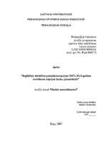 Referāts 'Izglītības attīstības pamatkoncepcijas 2007.-2013.gadam ieviešanas iespējas lauk', 1.