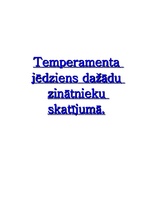Konspekts 'Temperamenta jēdziens dažādu zinātnieku skatījumā', 1.