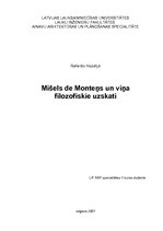 Referāts 'Mišels de Monteņs un viņa filosofiskie uzskati', 1.