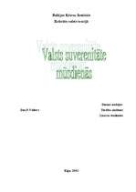 Referāts 'Valsts suverenitāte mūsdienās', 1.