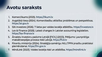 Prezentācija 'Finansiālā atbildība un riski uzņēmumu vadībā', 13.