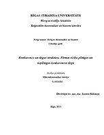 Konspekts 'Konkurence un tirgus struktūra. Firmas rīcība pilnīgas un nepilnīgas konkurences', 1.