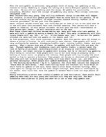 Eseja 'The gambles in life', 1.