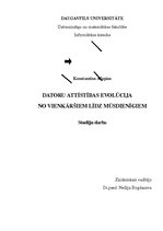 Referāts 'Datoru attīstības evolūcija no vienkāršiem līdz mūsdienīgiem', 1.