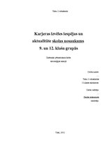 Referāts 'Zinātniski pētnieciskais darbs par karjeras izvēli un iespējām', 1.