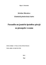 Referāts 'Pusaudžu - jauniešu īpatnības pārejā uz pieaugušo vecumu', 1.
