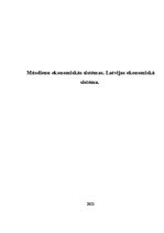 Referāts 'Latvijas ekonomiskā sistēma', 1.