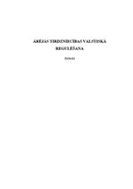 Referāts 'Ārējās tirdzniecības valstiskā regulēšana', 1.