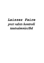 Referāts 'Laissez Fairepret valsts kontroli tautsaimniecībā', 1.