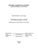 Referāts 'Politiskās partijas Latvijā', 1.