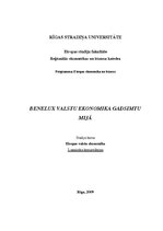 Konspekts 'Beneluks valstu ekonomika gadsimtu mijā', 1.