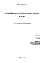 Referāts 'Mācību ekskursijā iegūtās informācijas izmantošanas iespējas', 1.