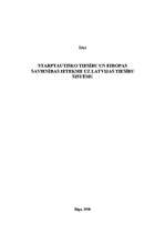 Eseja 'Starptautisko tiesību un Eiropas Savienības ietekme uz Latvijas tiesību sistēmu', 1.
