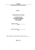 Referāts 'Investīciju iespējas SIA "Izzi"', 1.