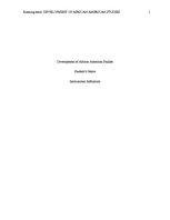 Eseja 'Development of African American Studies', 1.