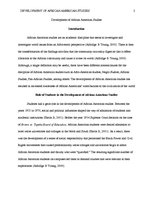 Eseja 'Development of African American Studies', 2.