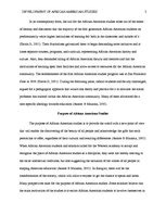 Eseja 'Development of African American Studies', 3.