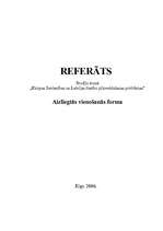 Referāts 'Aizliegtās vienošanās forma', 1.