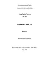 Referāts 'Uzņēmuma analīze', 1.