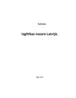 Referāts 'Izglītības nozare Latvijā', 1.