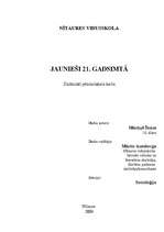Referāts 'Jaunieši 21.gadsimtā', 1.