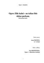 Referāts 'Ogres Zilie kalni – no teikas līdz dabas parkam', 1.