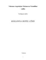 Referāts 'Viesnīca "Kolonna Hotel Cēsis"', 1.
