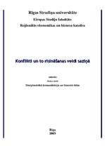 Referāts 'Konflikti un to risināšanas veidi saziņā', 1.
