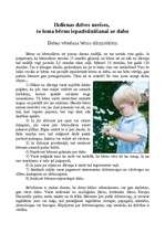 Eseja 'Dabas vērošana bērnudārzniekiem', 1.