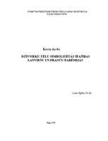 Referāts 'Dzīvnieku tēlu simbolizētās īpašības latviešu un franču parēmijās', 1.