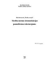 Referāts 'Tiesību normu sistematizācijas pamatformu raksturojums', 1.