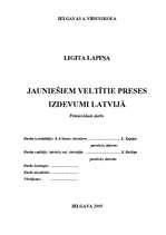 Referāts 'Jauniešiem veltītie preses izdevumi Latvijā', 1.