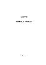 Konspekts 'Bērnības autisms', 1.