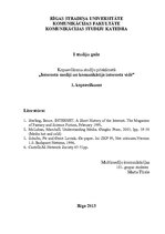 Konspekts 'Kopsavilkums studiju priekšmetā "Interneta mediji un komunikācija interneta vidē', 1.