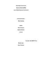 Eseja 'The UK Rail Industry 2006 - 2011', 1.