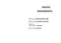 Prakses atskaite 'Prakses dienasgrāmata', 1.